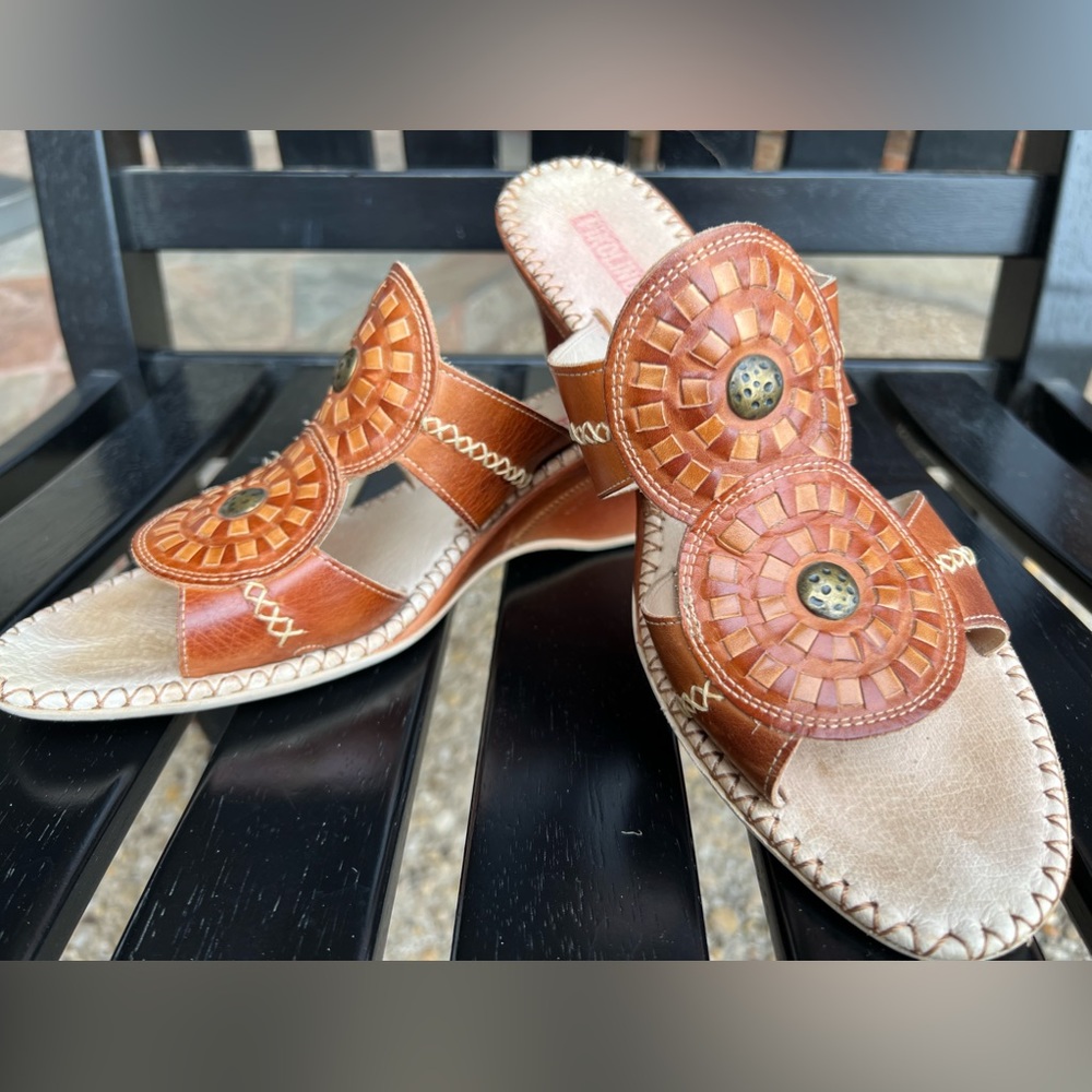 PiKoLiNoS 40(10) two toned brown Leather Sandals